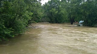 June 2019 Canal Fulton Ohio Flood by Cherry Street Bridge