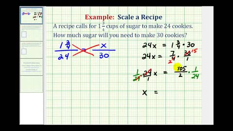 Ex: Proportion Application - Scaling a Recipe