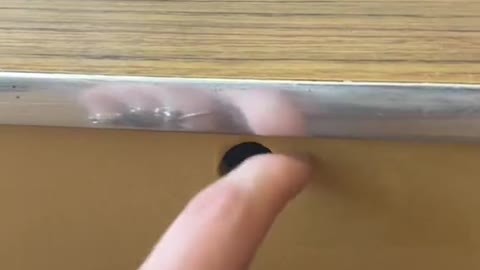 The fact I have to finger the desk to get in