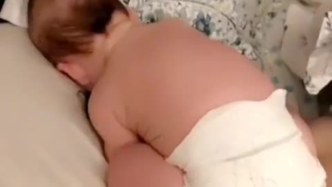 Baby gets adorably startled when mom suddenly starts speaking