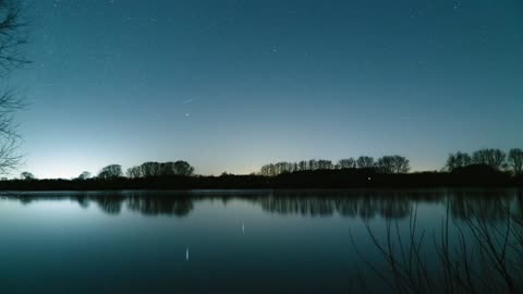 Starry sky on the evening pond!