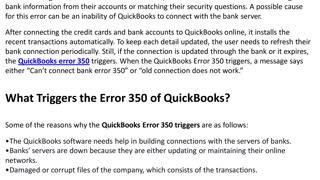 How to resolve QuickBooks Error 350?