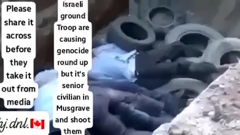 IDF Ground Troops Round Up, Kill & Throw Palestinians In A Pit⚠️ (vid)