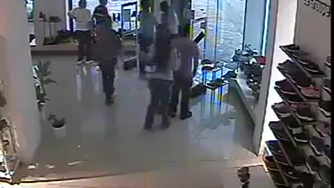 Watch This Whirlwind Appear Out Of Nowhere And Destroy Store With People Inside!