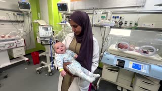 Gaza war separates parents from newborn baby