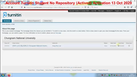 Account Turnitin Student No Repository (Actived) Activation 13 Oct 2029