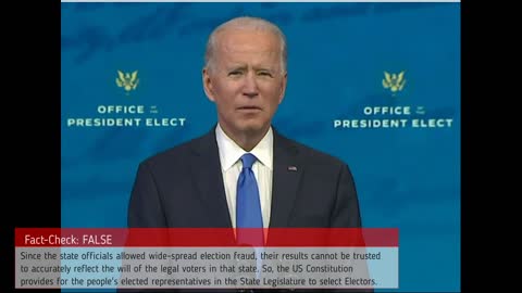 Joe Biden Makes Speech Following Electoral College Vote