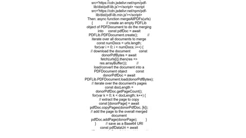 how can we do pdf merging using javascript