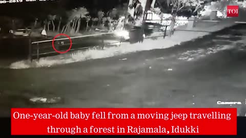 One-year-old baby falls off speeding jeep and luckily survives