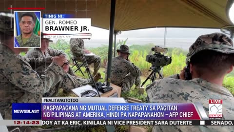 Pagpapagana ng mutual defense treaty sa pagitan ng PH-US, hindi pa napapanahon