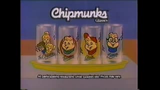 June 23, 1985 - Chipmunks Glasses at Hardee's