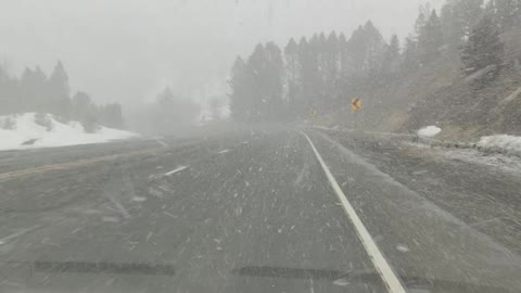 Montana Snow Storm Mountain Pass