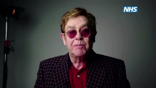 Michael Caine and Elton John team up for COVID ad