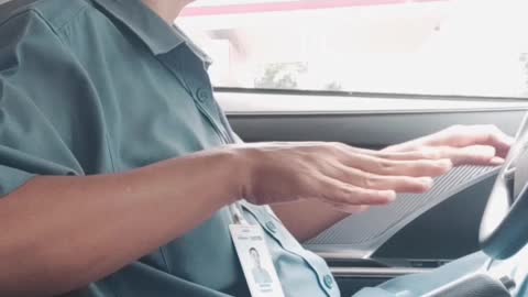 Casual dancing in car