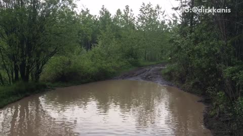 Dirt bike motorcycle faceplant puddle water falls forward fail