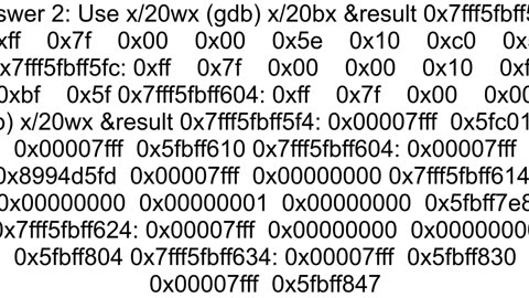 GDB examine data display format from 8 bytes in a row to 4 bytes