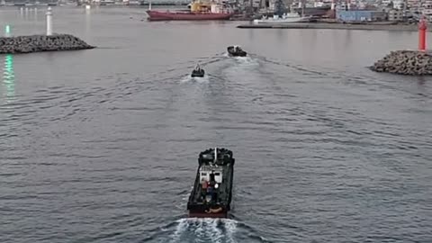 boat passing by in Busan Port #2