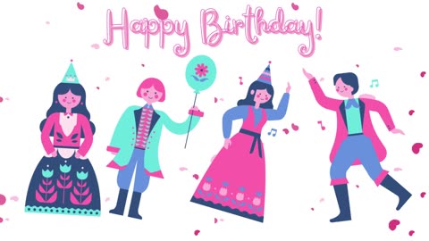 Happy Birthday Song. Cute Birthday Princess & Prince Theme! Birthday Girl Party!