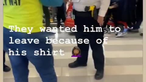 Mall Cop Protects Angry Shoppers from Jesus T-shirt Man