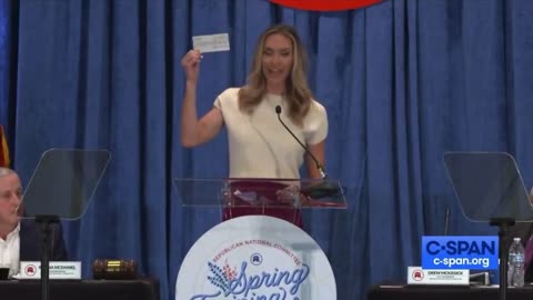 Lara Trump: We have to raise A LOT of money. I have great news… I have a check for the RNC