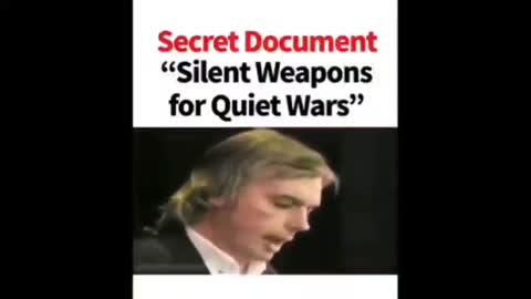 Secret Document "Silent Weapons for Quiet Wars"