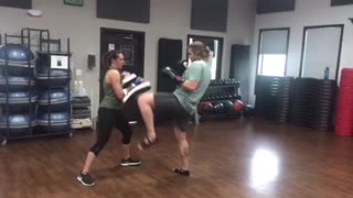 Contact kickboxing class