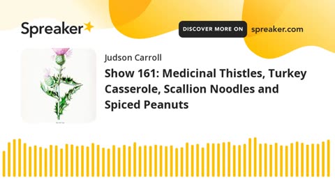 Show 161: Medicinal Thistles, Turkey Casserole, Scallion Noodles and Spiced Peanuts