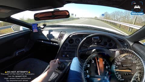 1239HP Toyota Supra HUGE TURBO! on AUTOBAHN (NO SPEED LIMIT)