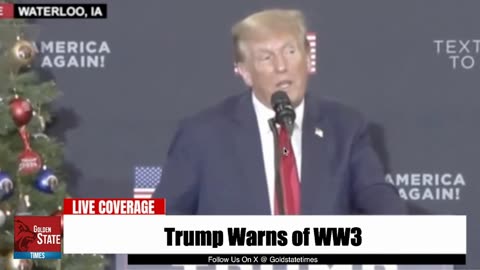 THE ONLY PRESIDENT WARN FOR WW3