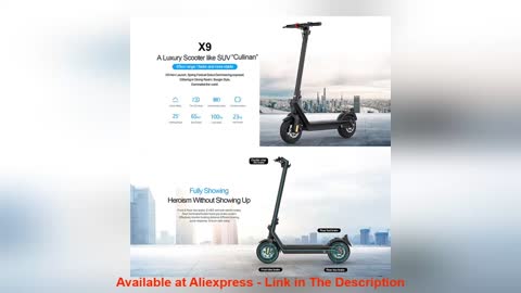 ❄️ US EU Stock X9 Plus Electric Scooter 36V 850W 65KM Distance 10inch Tire Foldable Adults EScooter