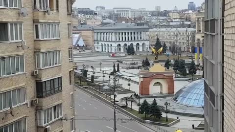 National anthem of #Ukraine️ played in the Independence Square in #Kyiv