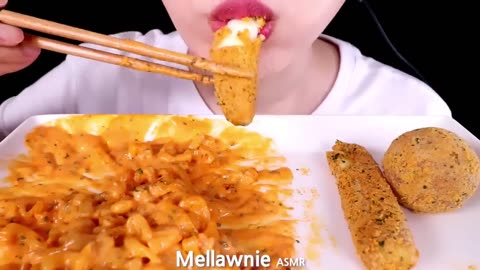 ASMR CHEESY CARBO FIRE NOODLES