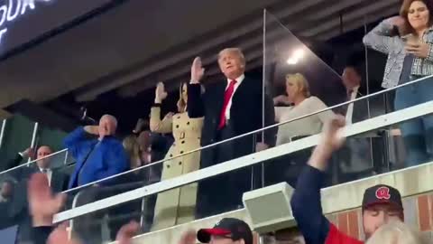 Trump and wife Melania do controversial 'Tomahawk Chop' at World Series game in Atlanta