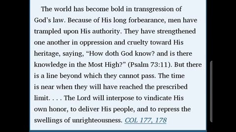 Bible Commentary from the Spirit of Prophecy 155: Nahum 1:3