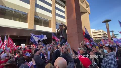 “We want Trump!” chants outside the Hyatt Regency in downtown Phoenix, AZ