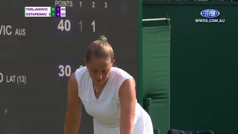 Ajla Tomljanovic vs Jelena Ostapenko/HIGHLIGHTS/ WIMBLEDON 2024