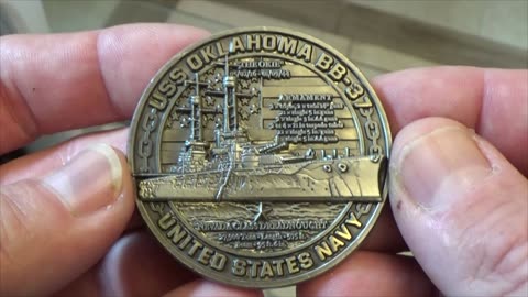 US Navy USS Oklahoma Battleships Of Pearl Harbor Collectible Coin