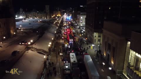 Ottawa, Canada dag & nacht droneview