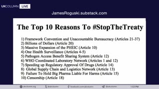 James Roguski: The Top 10 Reasons To #StopTheTreaty - UK Column News