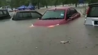 Heavy rains caused severe flooding in Shah Alam, Malaysia