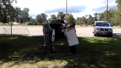 SCA Minot armored fighting practice