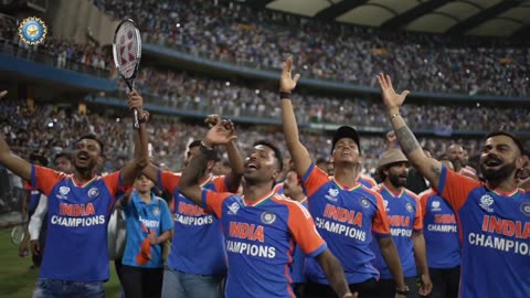 T20 World Cup trophy celebration in Mumbai