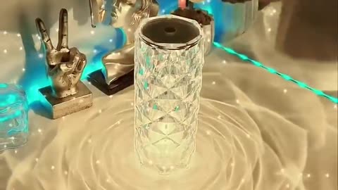Crystal Table Lamp RGB Color Changing Night Light - Product Link In Description