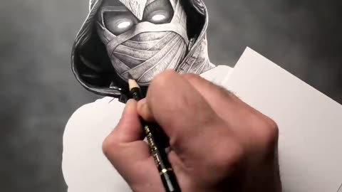 Drawing Moon Knight - Time-lapse _ Artology