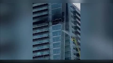 Firefighters tackle blazing tower block fire in London's Whitechapel