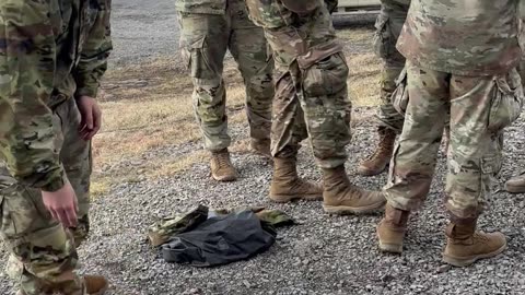 National Guard Soldier's Pants Sneakily Filled With Rocks