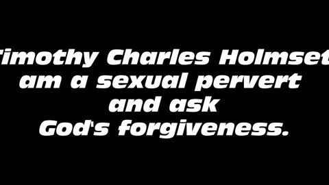 Timothy Charles Holmseth Pedophile