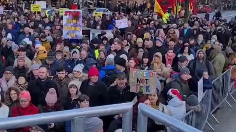 Belfast Northern Ireland Protest Today for Freedom over Mandates & restrictions