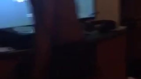 He hit that hard little kid shirtless living room dancing