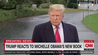 Pres Trump Fires Back At Michelle Obama "I Won't Forgive [Barack] For What He Did To Our Military"